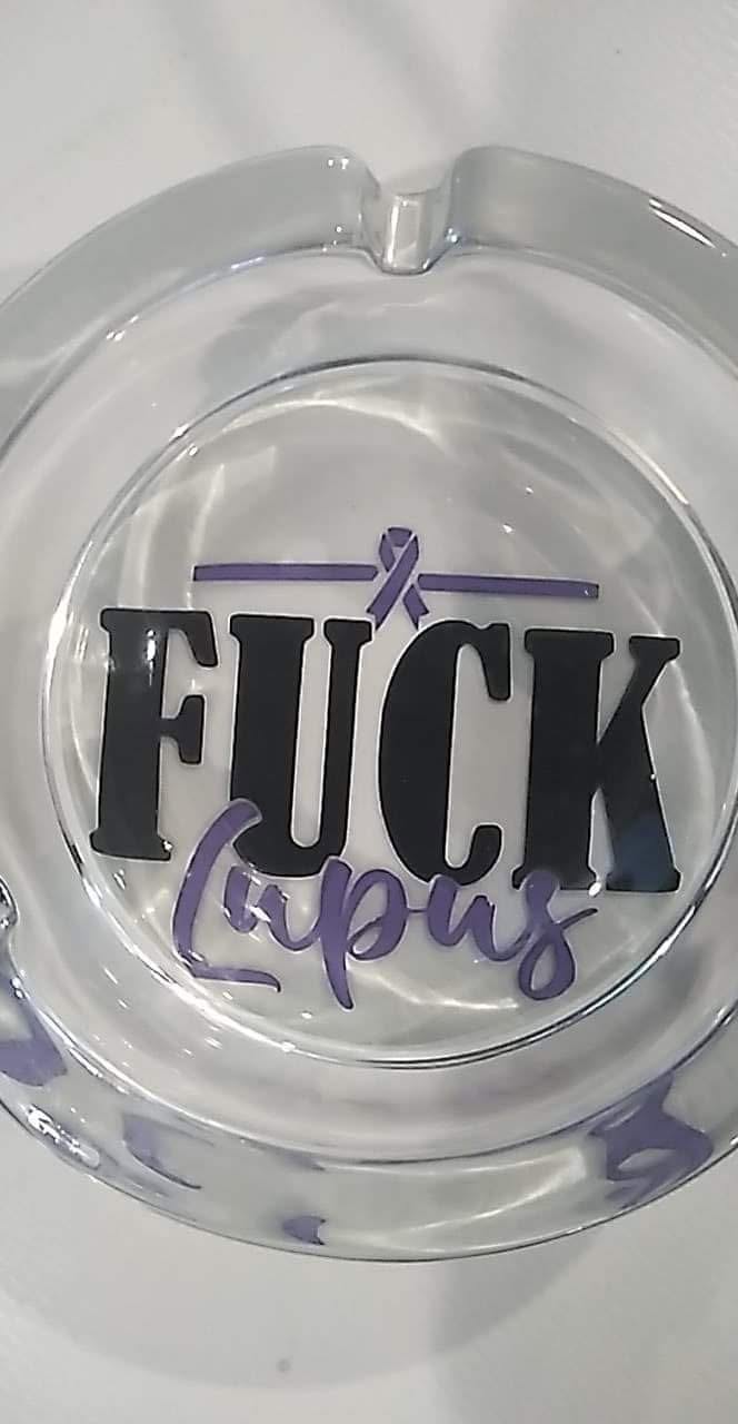 Lupus-themed ashtray